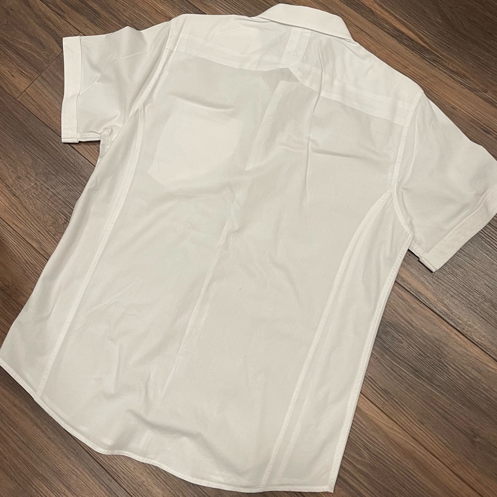 Buckle JB Holt White Cotton Short Sleeve Button Down XL - Picture 9 of 9